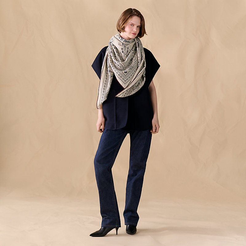 新品未使用　HERMES CHEVAL de COEUR バンダナ ストール Scialle 140 Cheval de Cœur Bandana - Beige | Hermès Italia